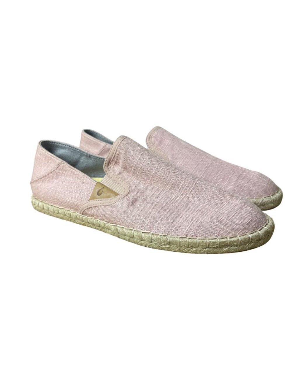 Olukai Kaula Pa'a Kapa Linen Espadrilles Pink Sz 10 Flats Slip On - Picture 2 of 10